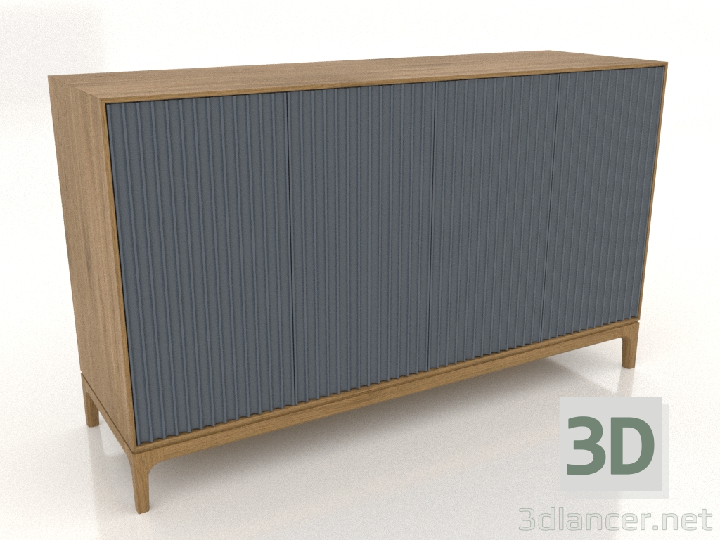 Modelo 3d Móvel de TV FARGO com fachadas fresadas 1600x500x950 mm (ardósia, carvalho natural, opção 2) - preview