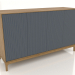 Modelo 3d Móvel de TV FARGO com fachadas fresadas 1600x500x950 mm (ardósia, carvalho natural, opção 2) - preview