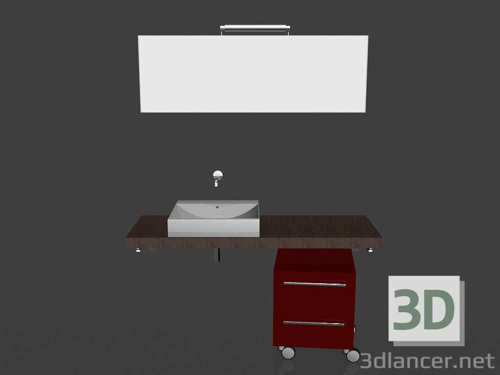 3d model Sistema modular para baño (canción 11) - vista previa