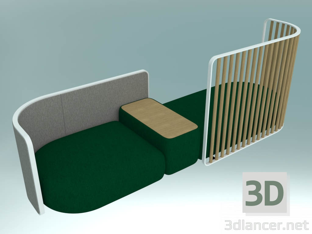 modèle 3D Canapé modulable PLUS Vis-à-vis - preview