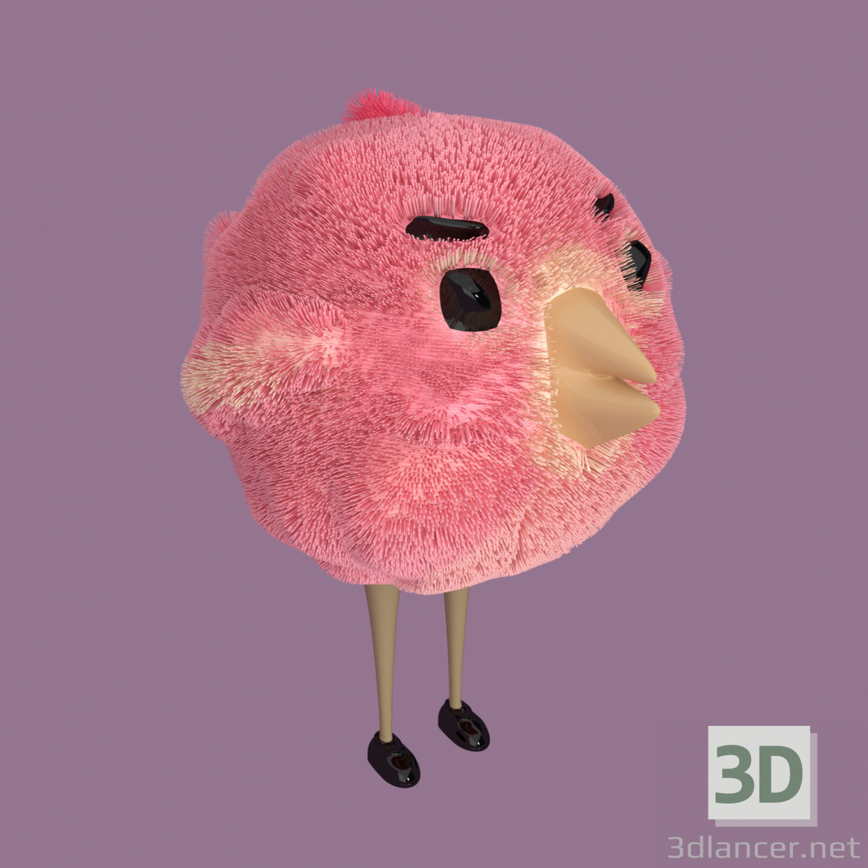 3d Soft toy bird model buy - render