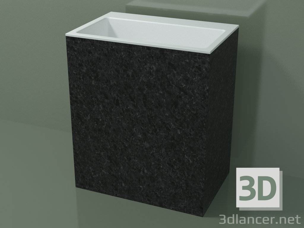 modèle 3D Lavabo sur pied (03R146303, Nero Assoluto M03, L 72, P 48, H 85 cm) - preview