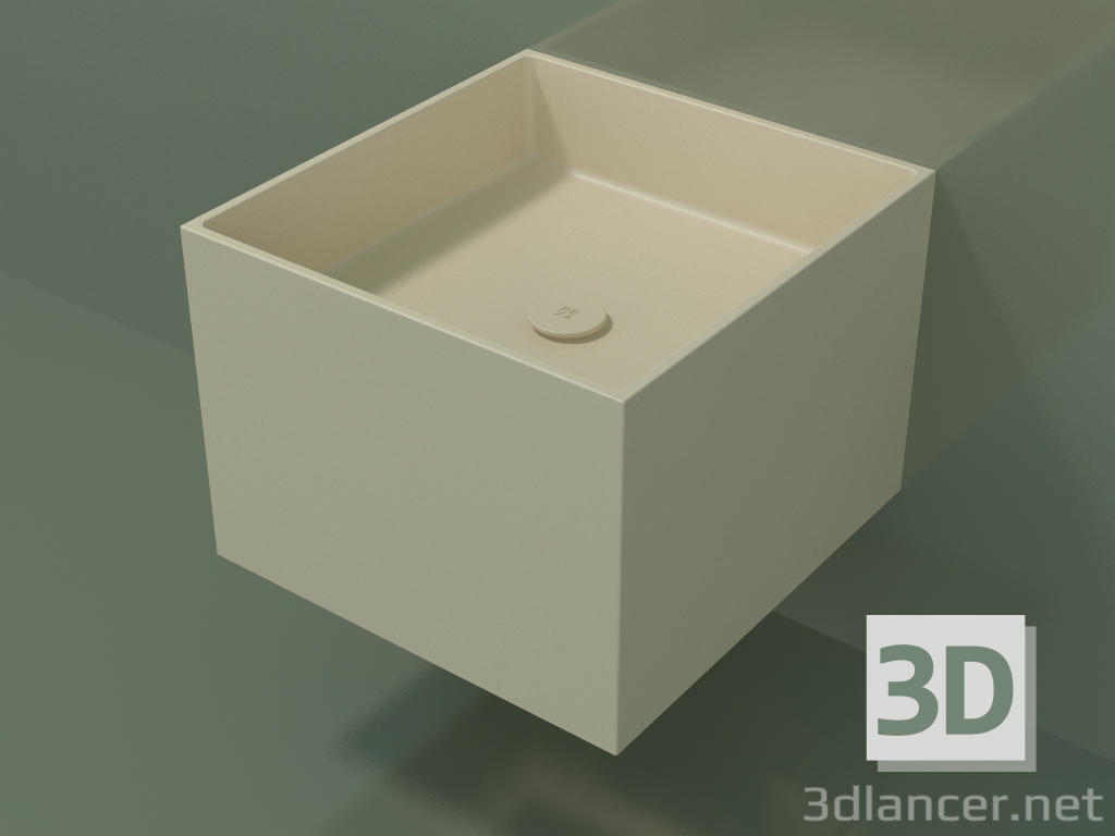 3d model Lavabo de pared (02UN22301, Bone C39, L 48, P 50, H 36 cm) - vista previa