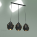 3d model Pendant lamp Moire 50137-3 (black) - preview