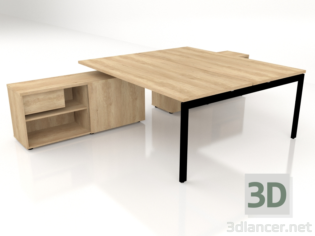 modèle 3D Table de travail Ogi U Banc BOUL41 (1800x3210) - preview