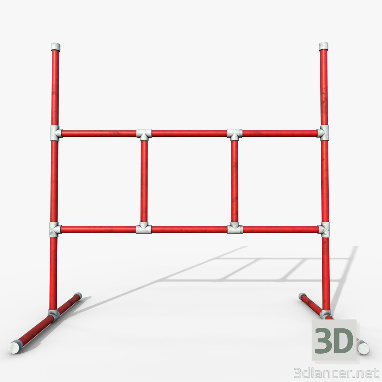 3d Пластиковый барьер модель купить - ракурс