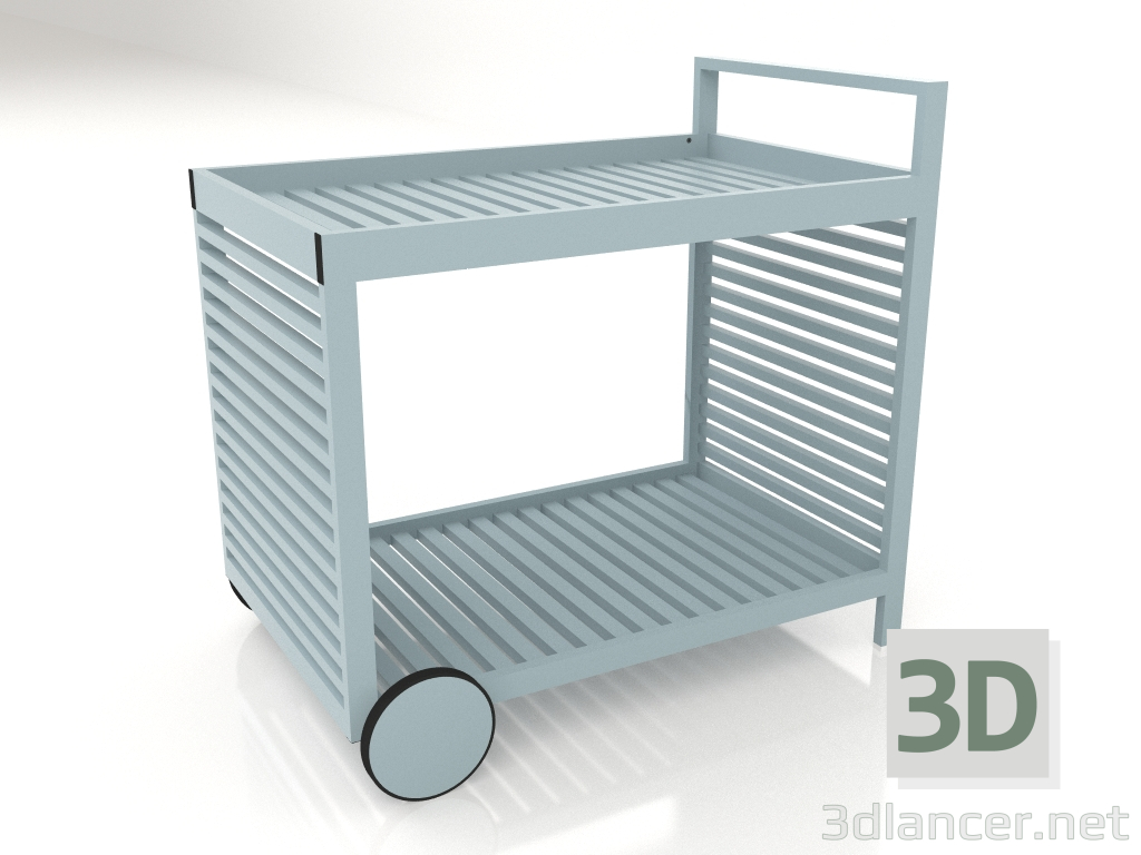 modèle 3D Chariot de service (Bleu gris) - preview