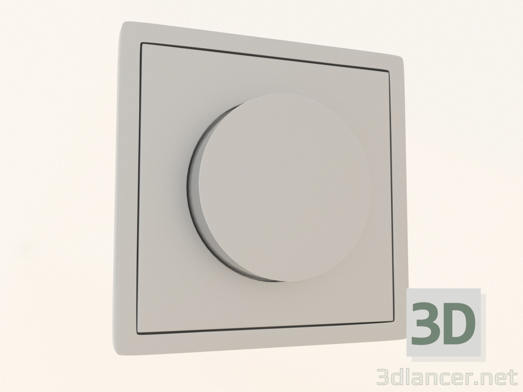 modello 3D Dimmer rotativo Triac (LED, 300 W, alluminio, DA65026) R98 - anteprima