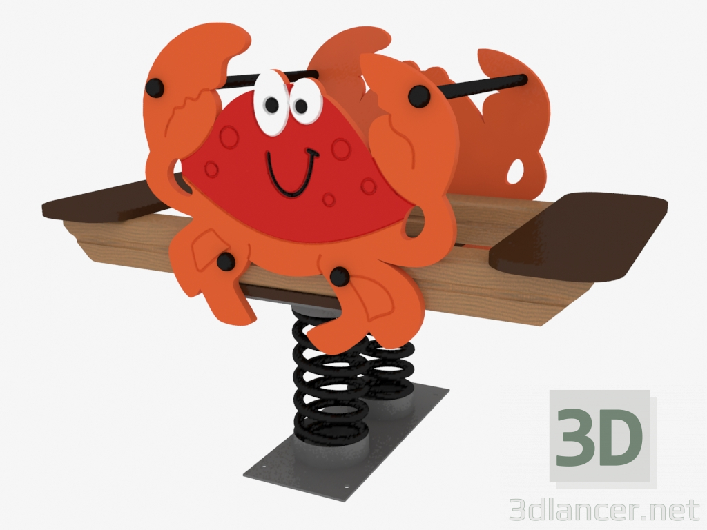 3d model Rocking chair of a children's playground Crab (6122) - preview