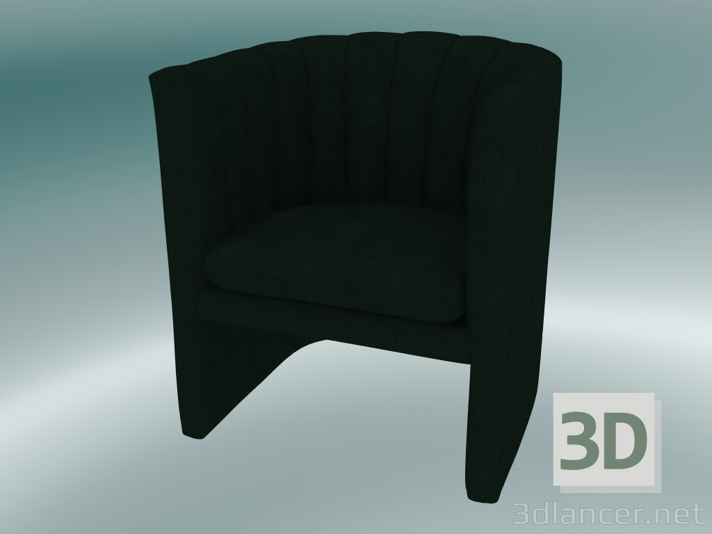 3d model Sillón Mocasín (SC23, H 75cm, 65x70cm, Velvet 1 Forest) - vista previa