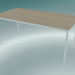 Modelo 3d Mesa retangular Base 160x80 cm (Carvalho, Branco) - preview