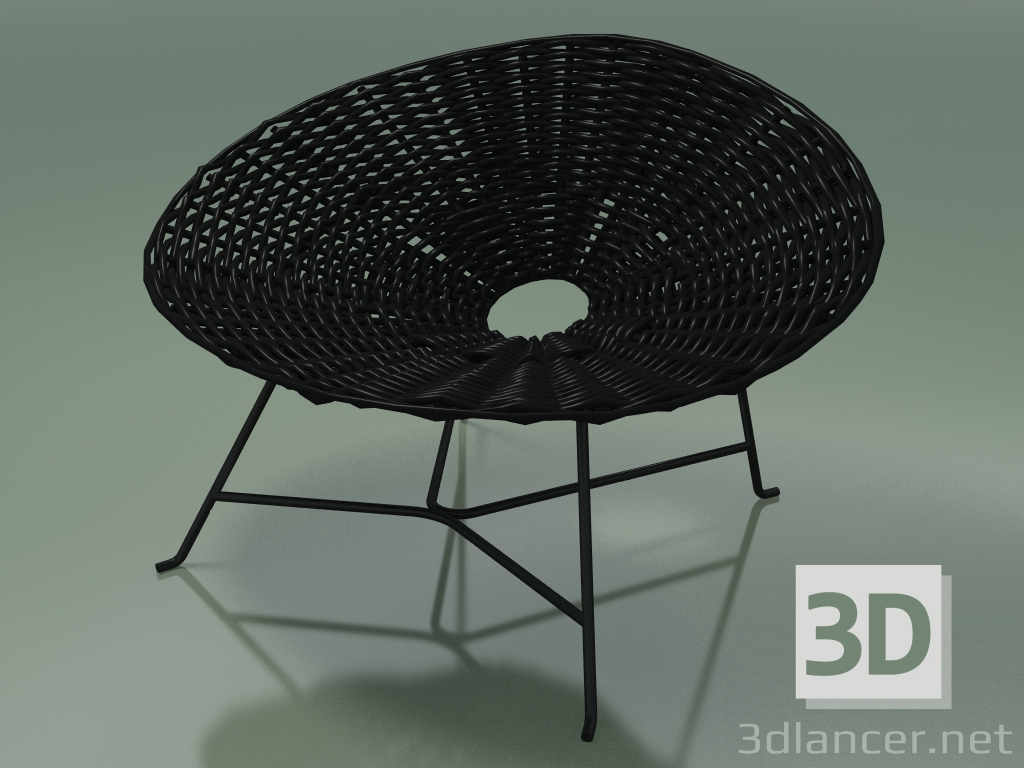 modèle 3D Fauteuil (27, tissé noir) - preview