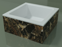 Lavabo da appoggio (01R111101, Emperador M06, L 36, P 36, H 16 cm)