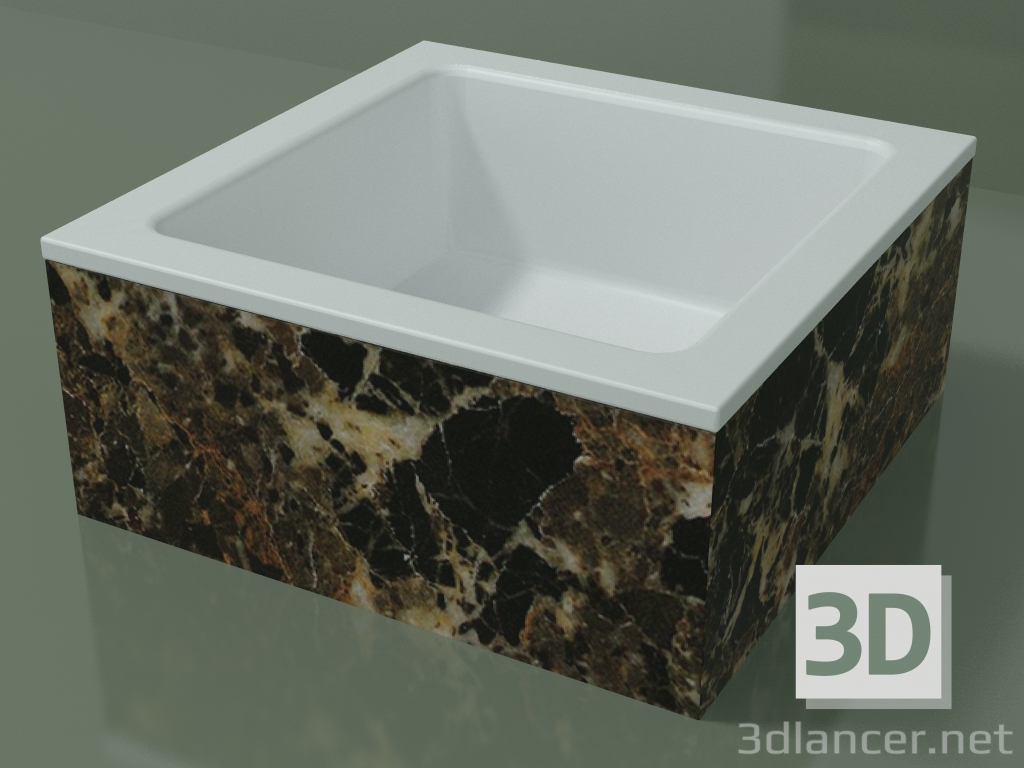 3d model Countertop washbasin (01R111101, Emperador M06, L 36, P 36, H 16 cm) - preview