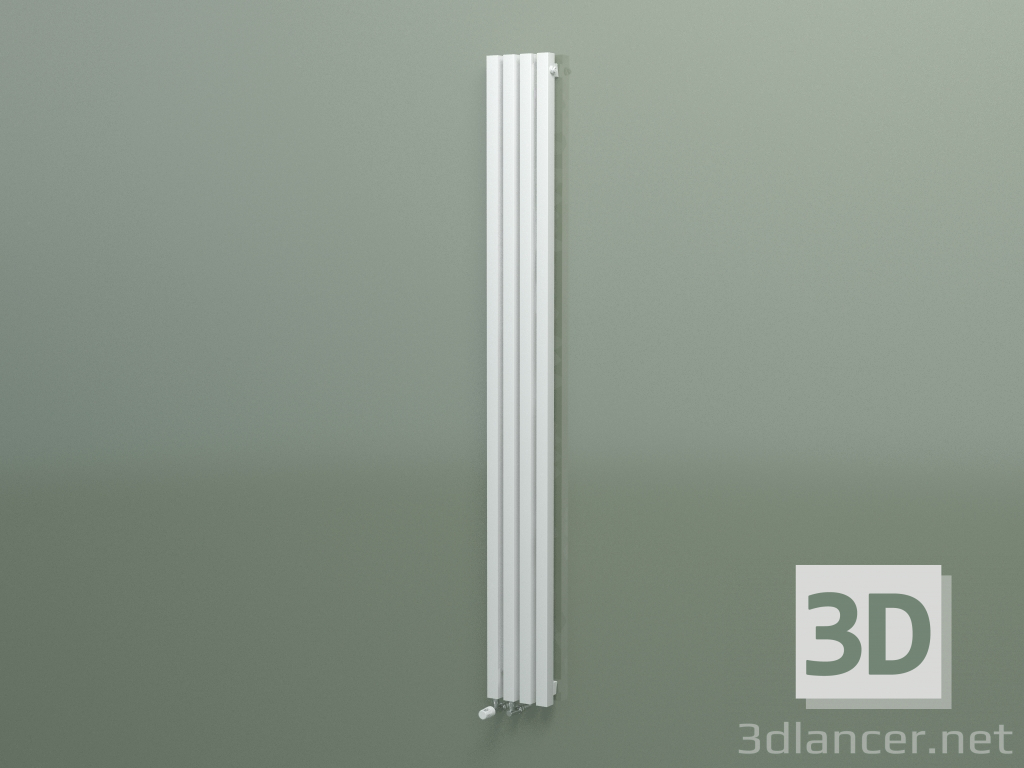 modello 3D Radiatore verticale RETTA (4 sezioni 2000 mm 40x40, bianco lucido) - anteprima