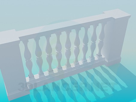 3D Modell Baluster-Stuckarbeiten - Vorschau