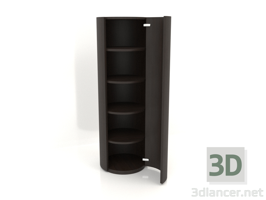 modello 3D Armadio (con anta aperta) TM 09 (P=503х1510, legno marrone scuro) - anteprima