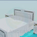 3d model Conjunto de muebles en el dormitorio - vista previa