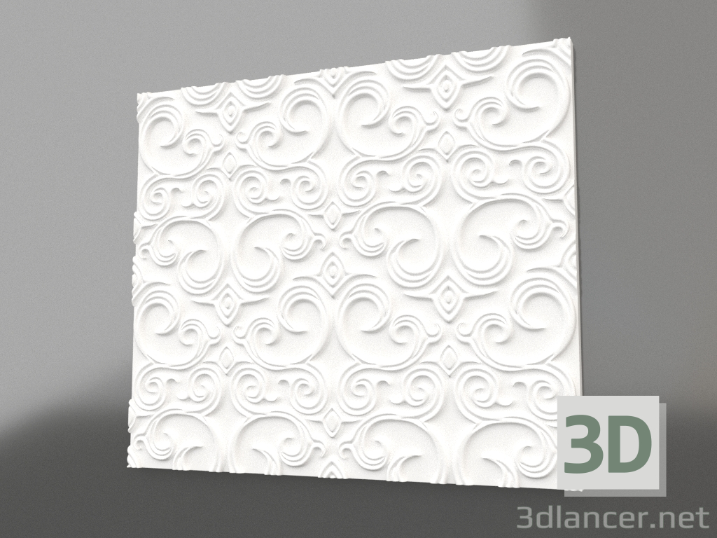 modello 3D pannello 3d C-02 - anteprima