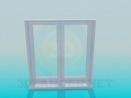 Modelo 3d Janela de caixa de metal - preview