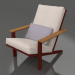 3d model Sillón club lounge (rojo vino) - vista previa