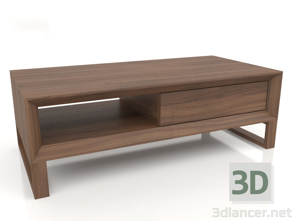 3D Modell Couchtisch, Walnussfurnier, Ausführung F (120x59x40 cm) - Vorschau