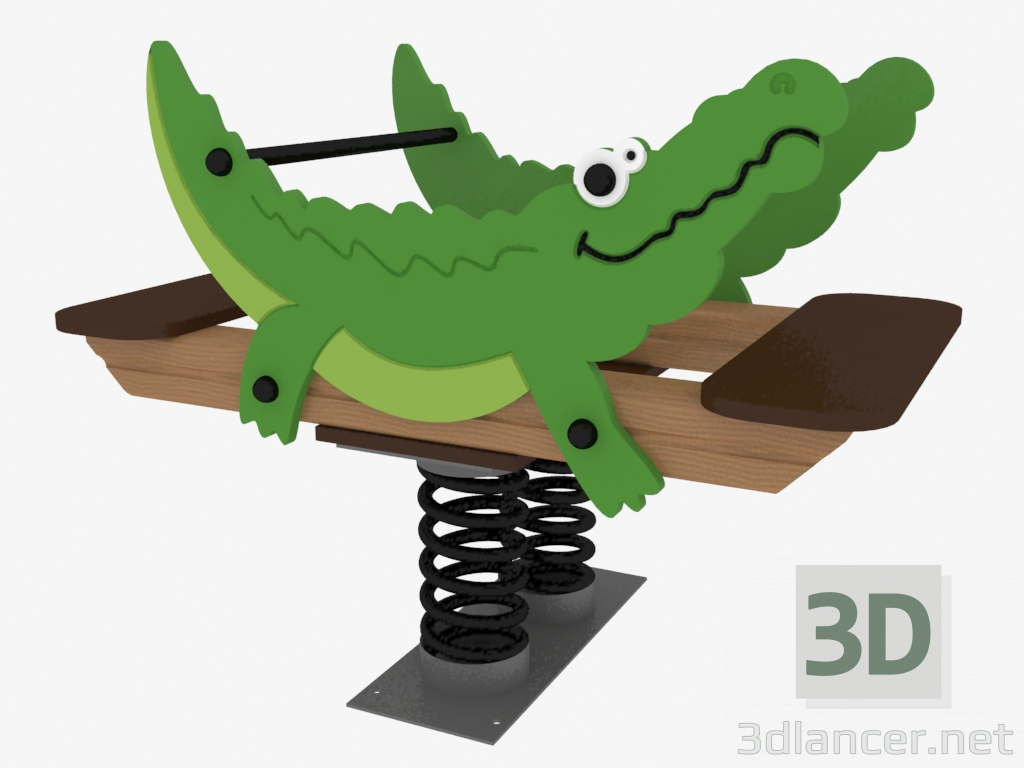 modello 3D Sedia a dondolo di un parco giochi Crocodile (6123) - anteprima