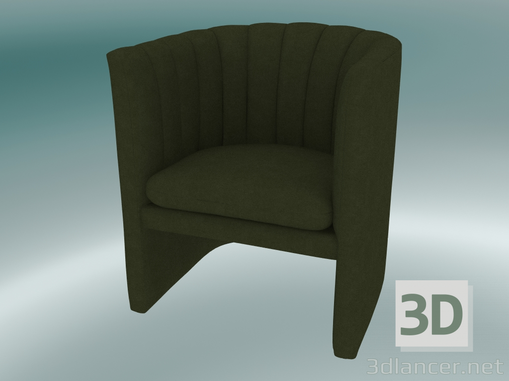 3d model Sillón Mocasín (SC23, H 75cm, 65x70cm, Velvet 2 Pine) - vista previa