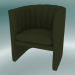 3d model Armchair Loafer (SC23, H 75cm, 65x70cm, Velvet 2 Pine) - preview