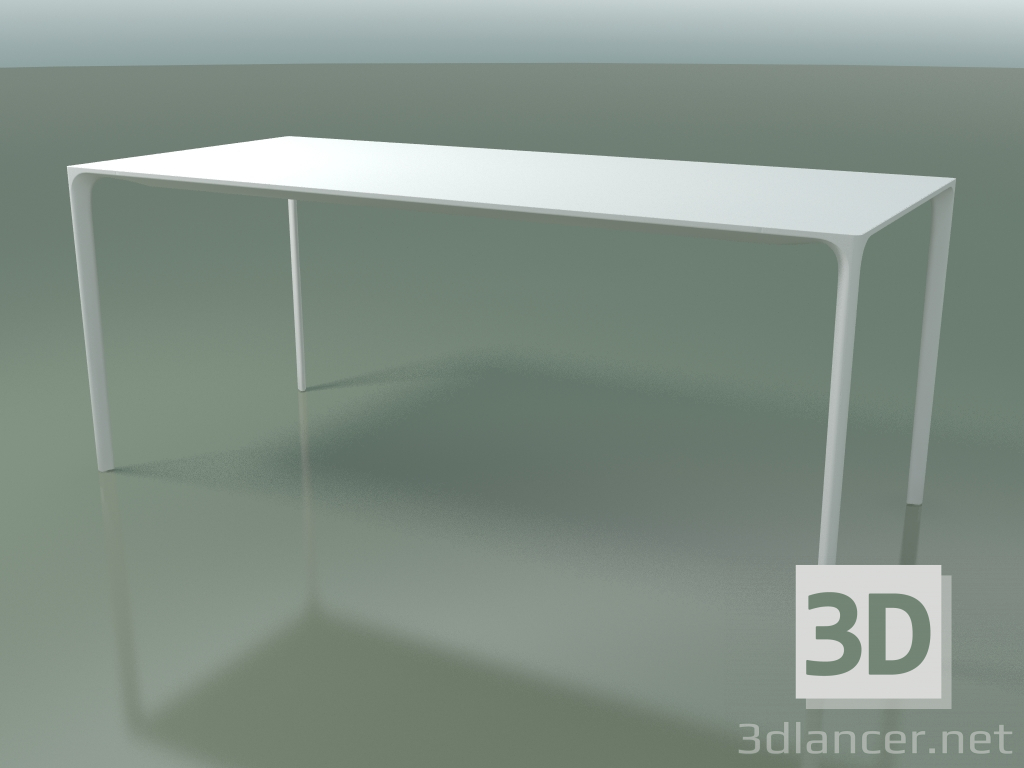 3d model Mesa rectangular 0814 (H 74 - 79x180 cm, laminado Fenix F01, V12) - vista previa