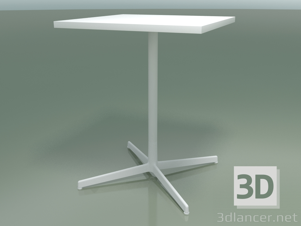 3D Modell Quadratischer Tisch 5508, 5528 (H 74 - 59 x 59 cm, Weiß, V12) - Vorschau