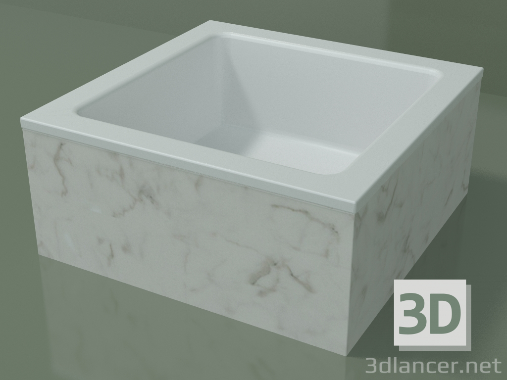 3d model Lavabo sobre encimera (01R111101, Carrara M01, L 36, P 36, H 16 cm) - vista previa