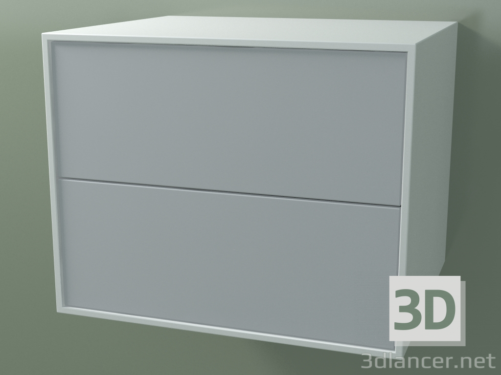 Modelo 3d Caixa dupla (8AUBCB01, Glacier White C01, HPL P03, L 60, P 50, H 48 cm) - preview