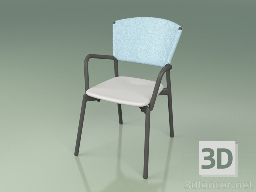 3d model Silla 021 (Metal Ahumado, Cielo, Resina de Poliuretano Gris) - vista previa