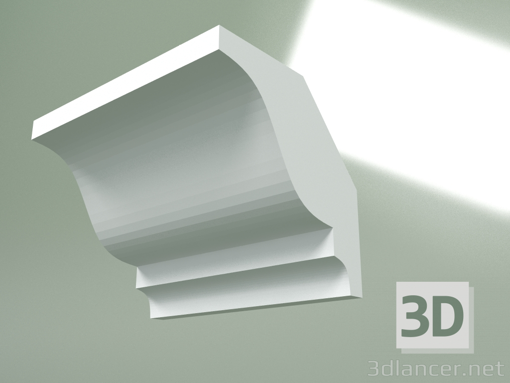 modello 3D Cornicione in gesso (zoccolo a soffitto) KT252 - anteprima