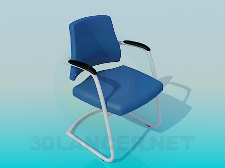 3d model Stool on a metal framework - preview