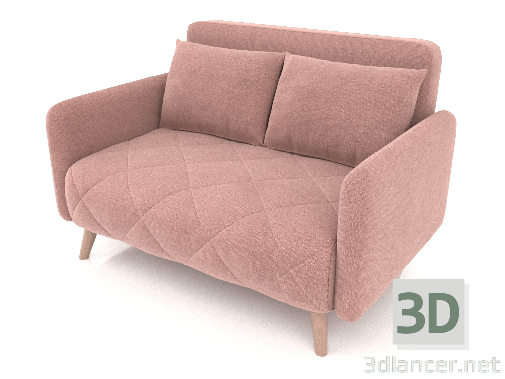 modello 3D Divano letto Cardiff (corallo melange) - anteprima