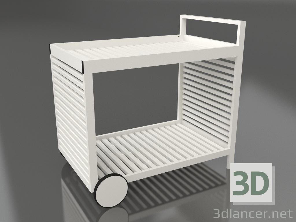 modello 3D Carrello di servizio (Grigio agata) - anteprima