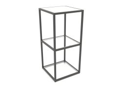 Rack de console quadrado (GLASS, 40x40x86, 3 prateleiras)