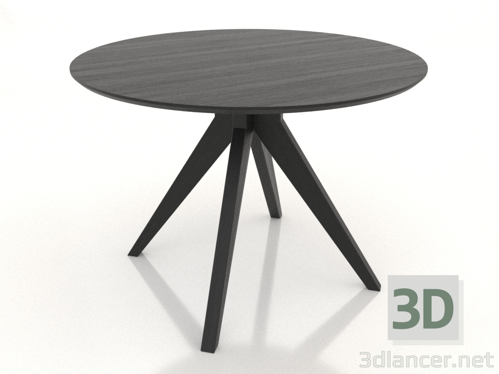 3d model Mesa de comedor Ø 1000 mm (negro RAL 9005) - vista previa