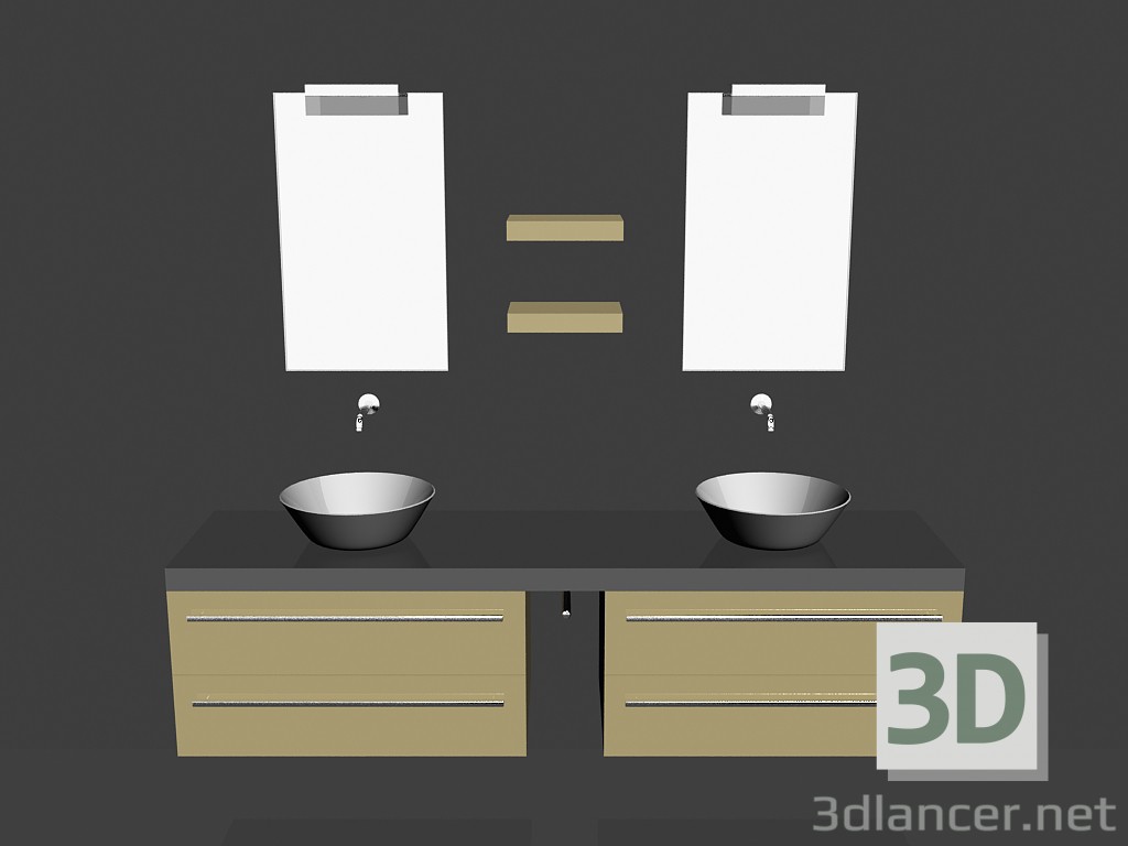 3D modeli Banyo (şarkı) (20) için modüler sistem - önizleme