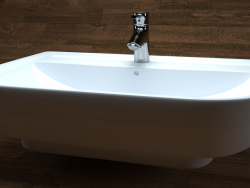 Lavabo estilo derby, blanco, VIGOR.