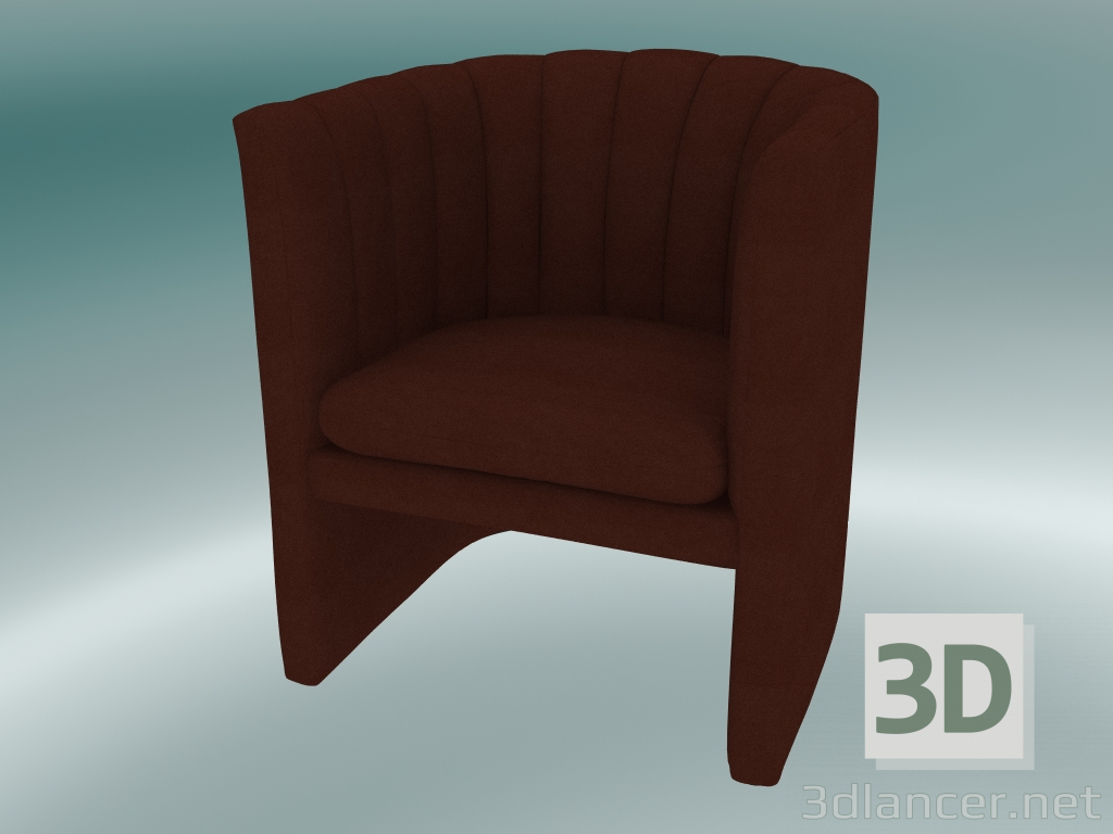 Modelo 3d Preguiçoso da poltrona (SC23, H 75cm, 65x70cm, veludo 3 marrom) - preview