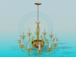 Chandelier with lamps-candle