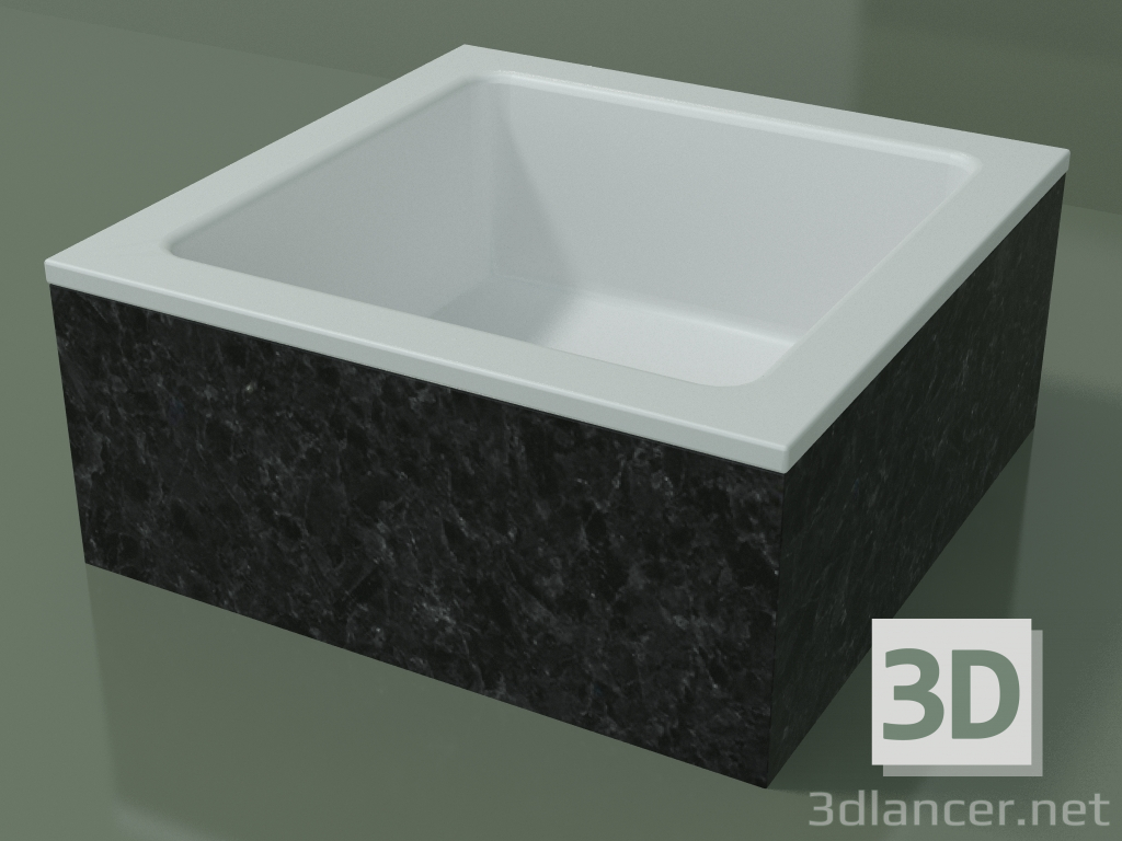 3D modeli Tezgah üstü lavabo (01R111101, Nero Assoluto M03, L 36, P 36, H 16 cm) - önizleme