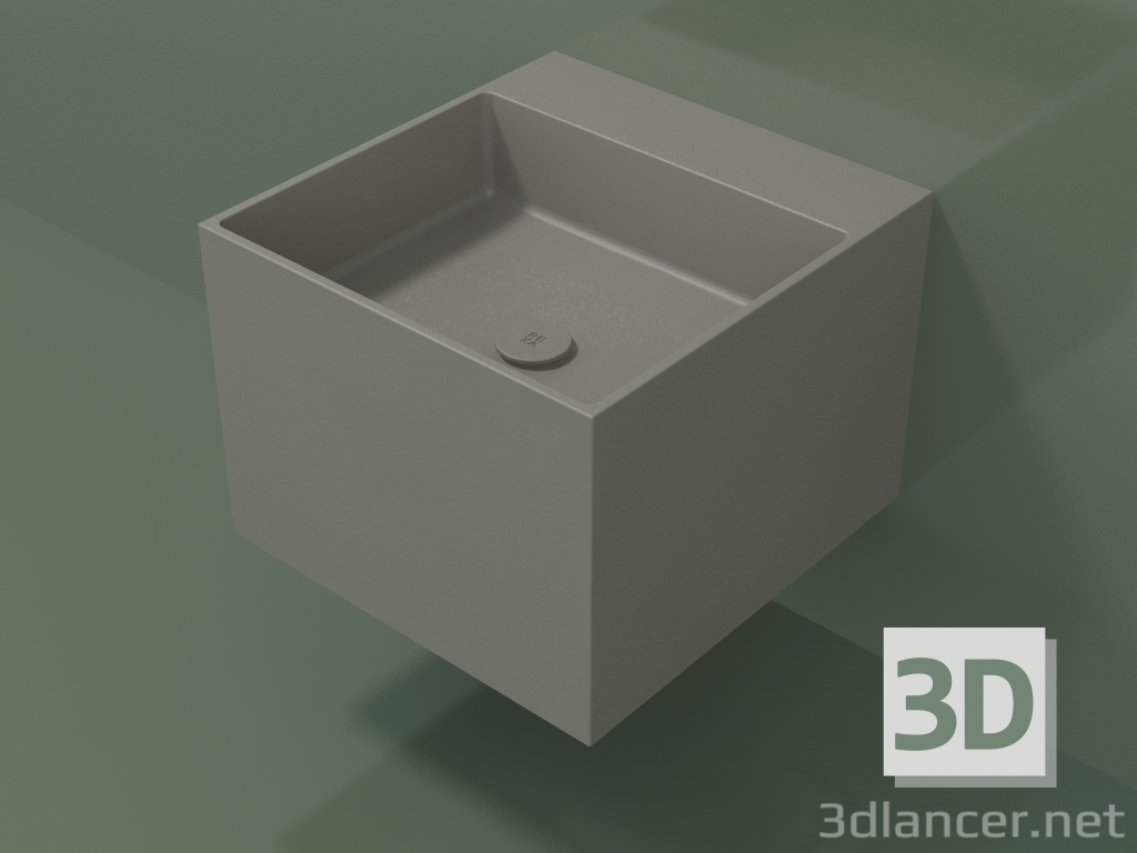 3d model Lavabo de pared (02UN22302, Clay C37, L 48, P 50, H 36 cm) - vista previa