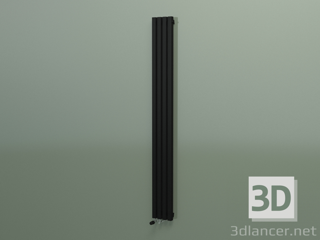 Modelo 3d Radiador vertical RETTA (4 seções 2000 mm 40x40, preto mate) - preview