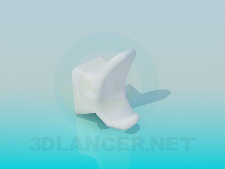 Modelo 3d Gancho de parede - preview