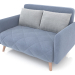 3D Modell Schlafsofa Cardiff (blaugrau) - Vorschau