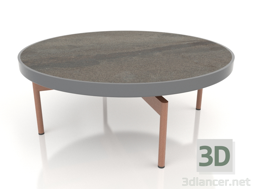 3d модель Стіл журнальний круглий Ø90x36 (Anthracite, DEKTON Radium) – превью